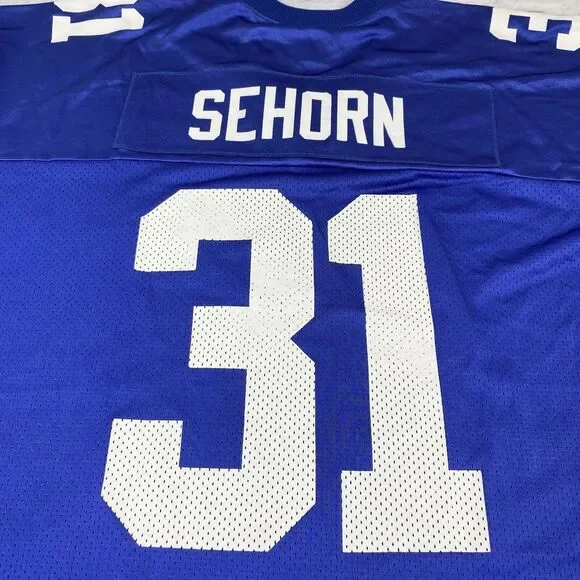 Vintage 90s Puma New‎ York Giants Jason Sehorn #31 Jersey Mens Size 2XL Blue